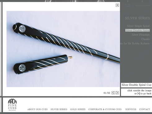 Arch Fine Cues interior page