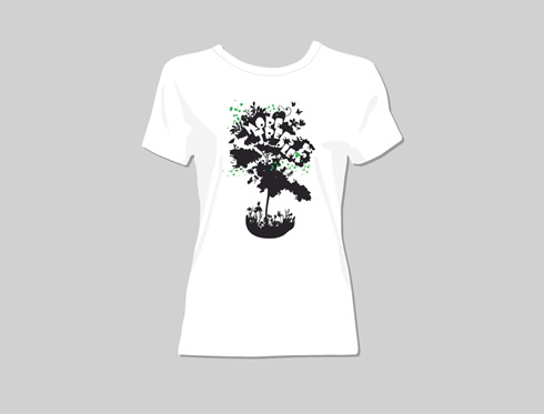 More Trees Tee mock-up