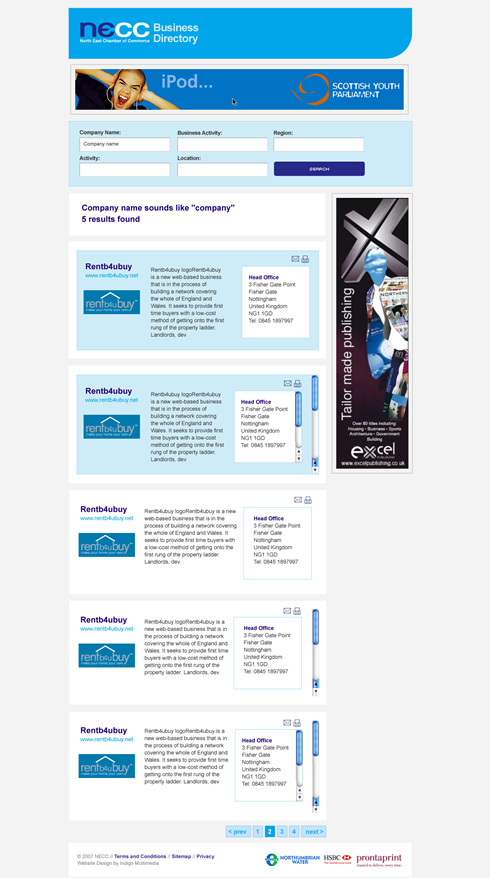 NECC Directory Search Results