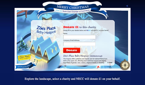 NECC Christmas ecard screenshot