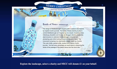 NECC Christmas ecard screenshot