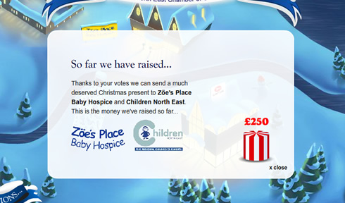 NECC Christmas ecard screenshot