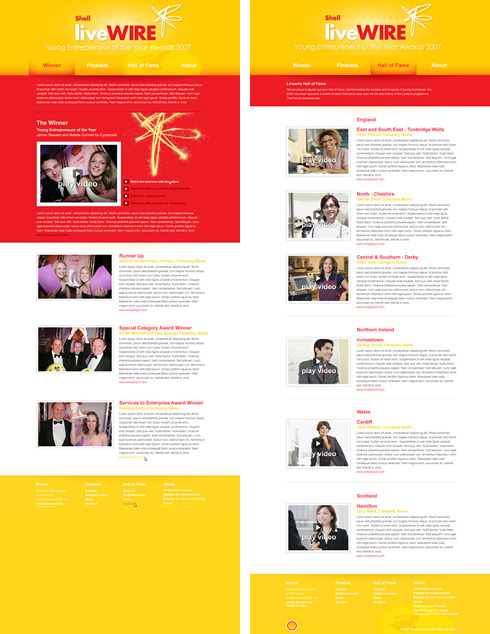 Shell LiveWIRE Young Entrepreneur of the Year Awards site